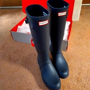 Hunter Boots, Women's sz.9, Navy Original Tall